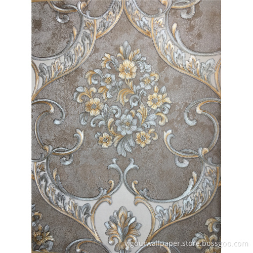 European Style Luxury Damask PVC wallpaper For Home